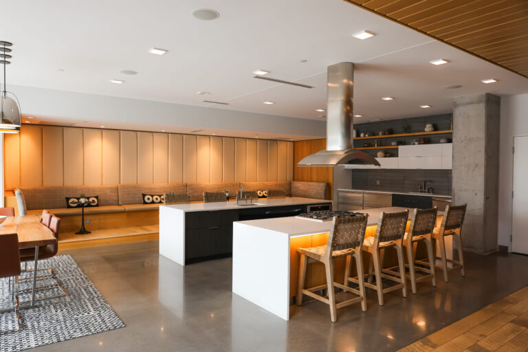 Renovated common-area kitchen in a multi-family building